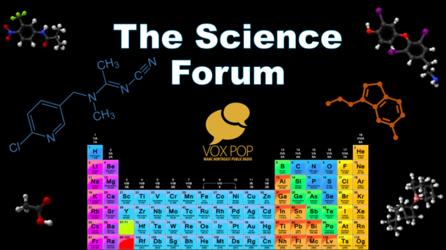 Science Forum logo, featuring the periodic table of elements