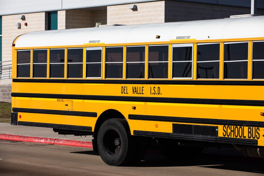 A Del Valle ISD school bus. 