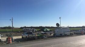 The site of Monday's oil pipeline spill in Collin County. 
