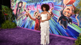 H.E.R. arrives at the premiere of "Forgotten Island" on Wednesday, Sept. 23, 2026, at the Lucas Museum of Narrative Art in Los Angeles. She voices the character Jo in the animated film.