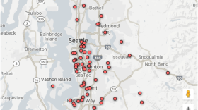 This map shows the gun deaths of children and adolescents in King County between 2009 and 2018.