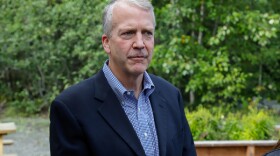 Senator Dan Sullivan speaking to the media