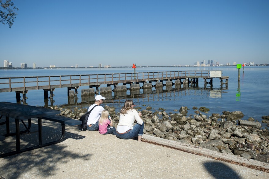 The pier at Ballast Point Park in Tampa reopened May 4. The rest of Tampa's parks - but not all of the amenities at them - will reopen Saturday.