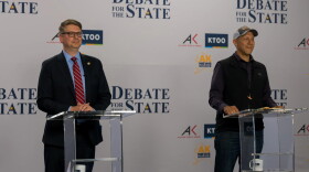 Congressman Nick Begich (R-Alaska) and his independent challenger Bill Hill participated in Debate for the State at Alaska Public Media's studio on Oct. 14, 2026.