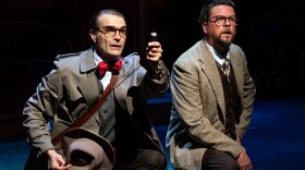 Matthew Floyd Miller and Richard Baird star in the Ensemble Theater Comapny production of 'War Of The Worlds: The Panic Broadcast.'