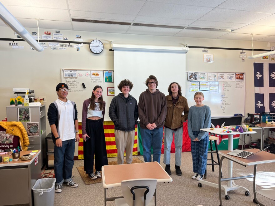 From left to right: Zach Minter, staff writer; Izzy Morris, features editor; Brewster Hutchinson, editor-in-chief; Brent Johnson, editor-at-large; Colton Hawkins, staff writer; Scarlett Tary, staff writer.