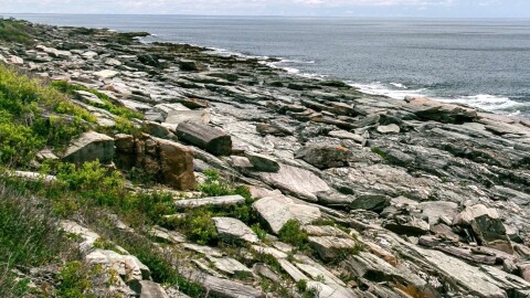 Rocky shore at Two Lights in Cape Elizabeth