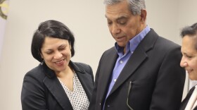 Suhas Kulkarni, a naturalized citizen originally from India, files for House District 48 on the last day before the candidate filing deadline. He filed in person for the seat alongside his wife and daughter, state Rep. Nima Kulkarni.