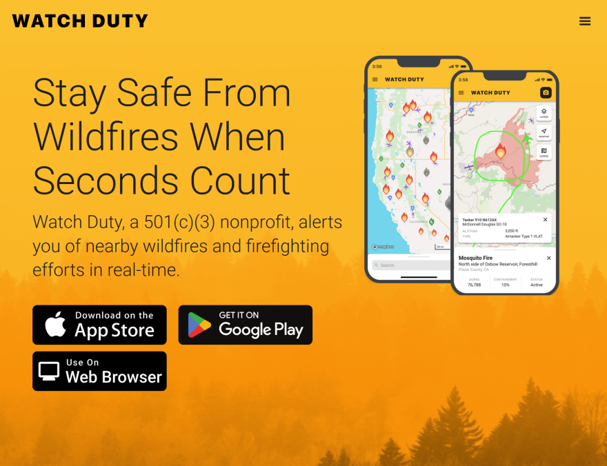 Watch Duty. Stay Safe From Wildfires When Seconds Count