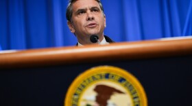 FILE - Acting U.S. attorney general Todd Blanche speaks during a news conference at the Justice Department, May 4, 2026, in Washington. (AP Photo/Julia Demaree Nikhinson, File)