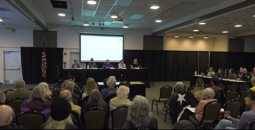 A screenshot from a town-hall style meeting Monday where community members shared their thoughts on whether the city should continue to use automatic license plate readers from private company Flock Safety.