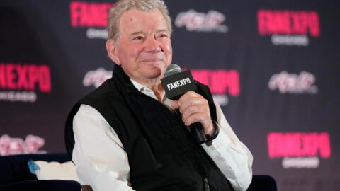 William Shatner is seen during Fan Expo Chicago on Saturday, Aug. 15, 2026, at the Donald E. Stephens Convention Center in Chicago. (Rob Grabowski/Invision/AP)