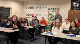 Jason Akst's Editorial and Opinion Writing class visited WNIJ to record Perspectives.