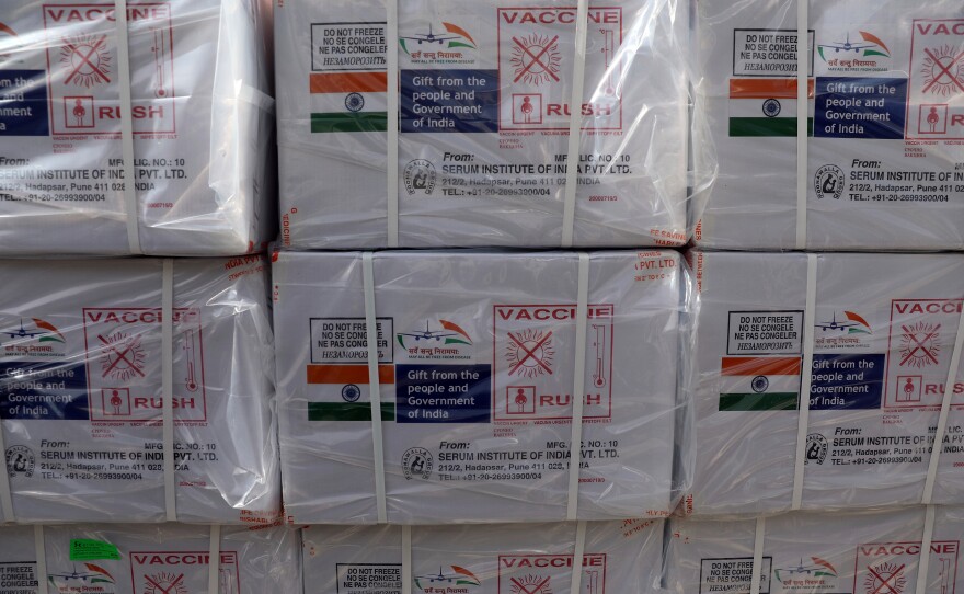 The shipments of the AstraZeneca vaccine that Ghana received were made by the Serum Institute of India. Some Ghanaians say they would have preferred one of the vaccines approved by the U.S. FDA rather than the AstraZeneca product.