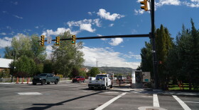 The traffic signal construction at River Road and state Route 113 in Midway.