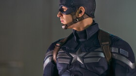 Chris Evans as Captain America.