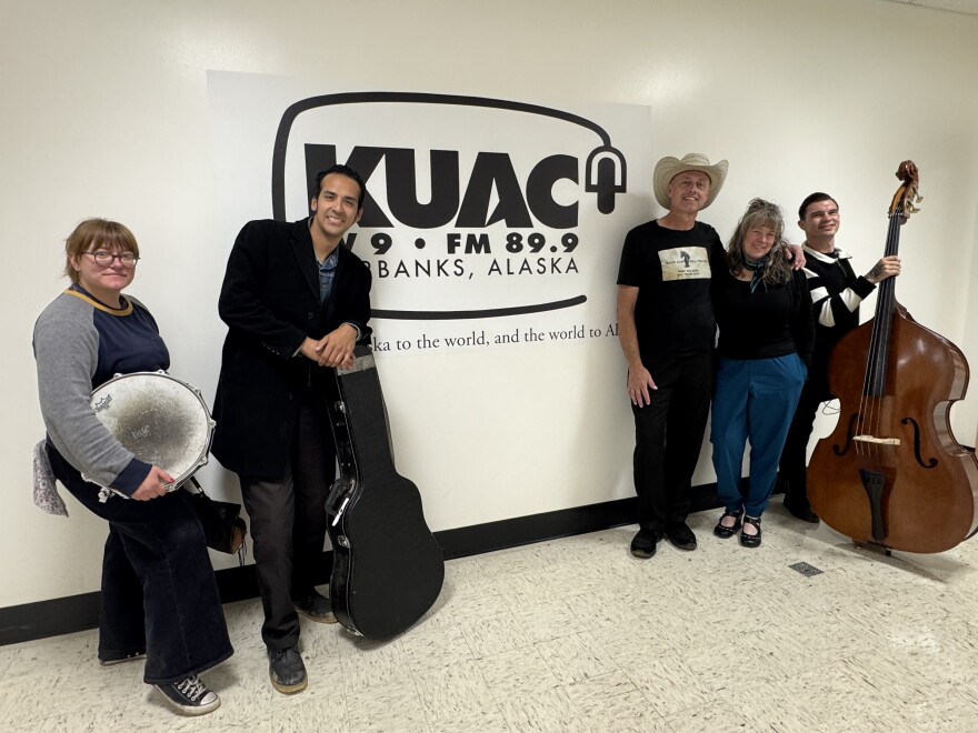 Deke Dickerson and the Whippersnappers post Alaska Live show with host Lori Neufeld