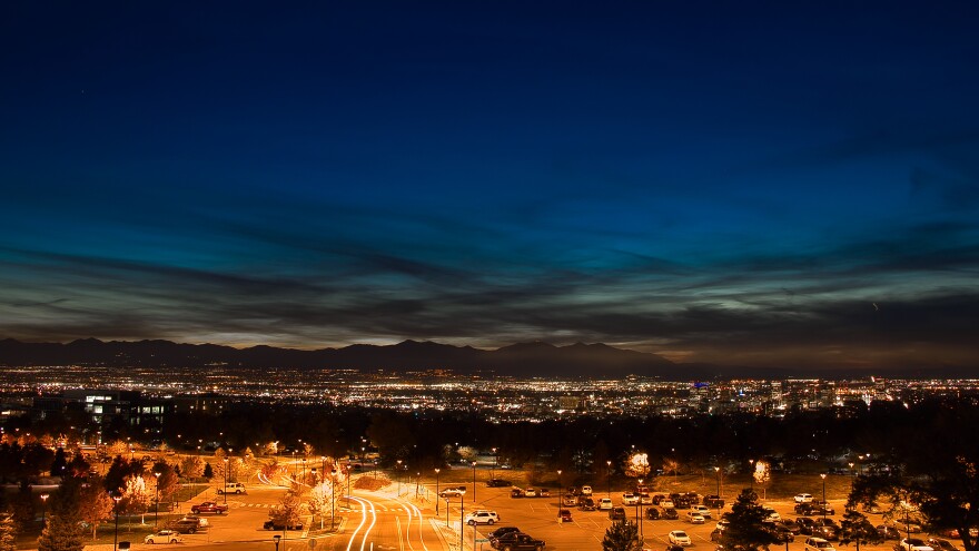 Photo of sunset over Salt Lake City.