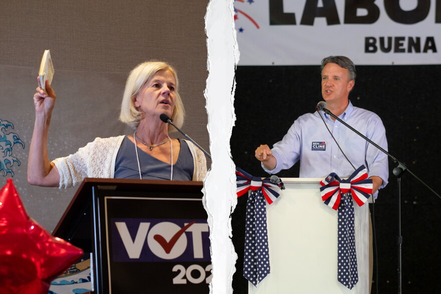 Democratic candidate Beth Macy and Republican incumbent Ben Cline are funding their campaigns through very different means.