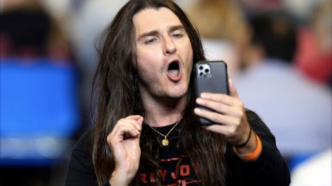 Scott Presler arrives before Republican presidential nominee former President Donald Trump speaks at a campaign rally in State College, Pa., Saturday, Oct. 26, 2024.