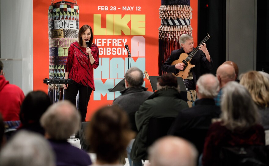 Kendra Shank and John Stowell performing at Seattle Art Museum. 