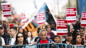 The March for Immigrant and Workers Rights for May Day 2018 were largely peaceful throughout downtown Seattle Tuesday afternoon and evening. 