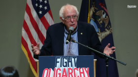 US Sen. Bernie Sanders spoke Monday at the APlex in Alpena. Democrats are attempting to narrow margins in traditional Republican areas in northern Michigan.