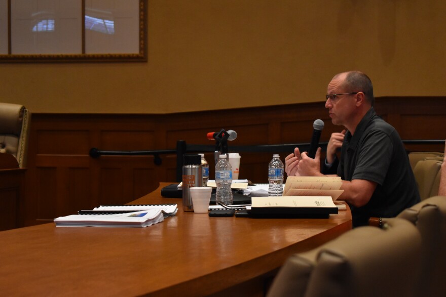Peoria Police Chief Loren Marion III at Saturday's council meeting