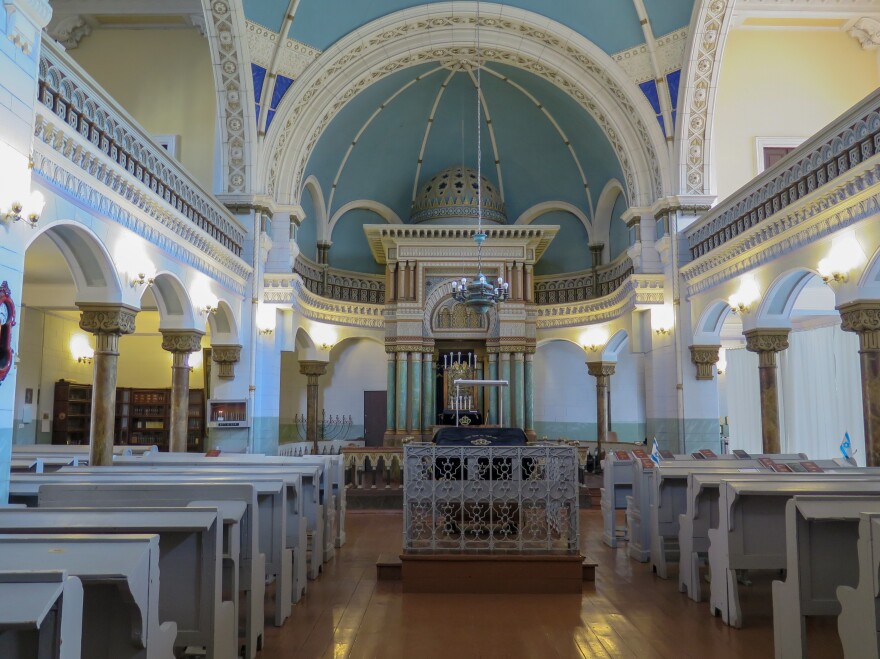 Vilnius, once a center of Jewish life in Eastern Europe, is now home to only 3,000 Jews. The Choral Synagogue is the Lithuanian capital's only working synagogue and one of the few remaining living Jewish sites in the city.