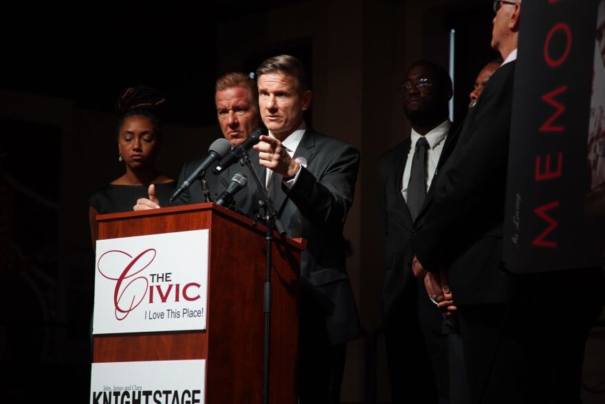  Walker family attorney Bobby DiCello takes questions during a press conference following Jayland Walker's funeral on July 13.                               