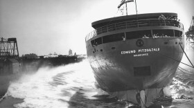 The Edmund Fitzgerald was the largest freighter on the Great Lakes. It launched in 1958 and set records for the amount of cargo it hauled. It sunk in a storm on November 10, 1975 killing all 29 people on board.