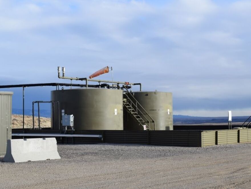 Natural gas infrastructure located on public lands near Pinedale, Wyoming.