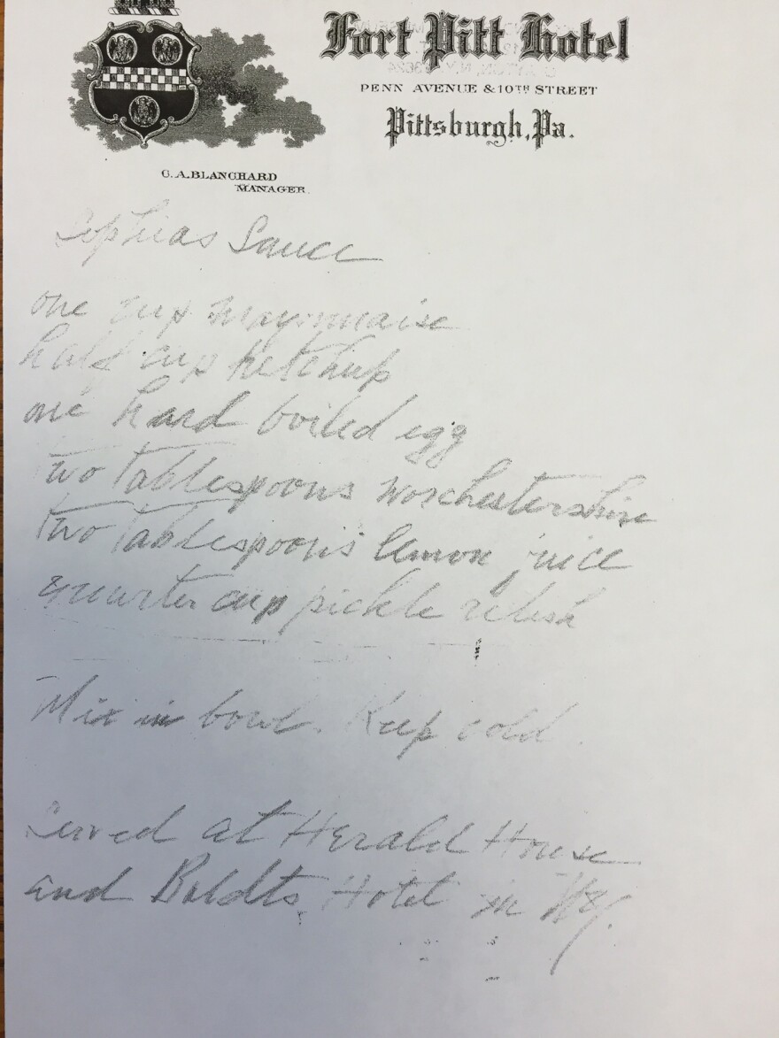 Alan Benas claims he found a similar sheet of paper with Sophia Lelonde's Thousand Island Dressing recipe in a safe after purchasing the Thousand Islands Inn in Clayton, NY.