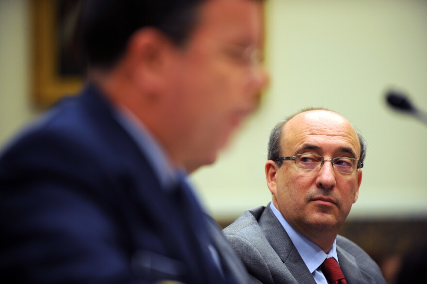 David Michaels (right), then the assistant secretary of labor for occupational safety and health, who oversaw OSHA, attends a committee hearing in 2010.