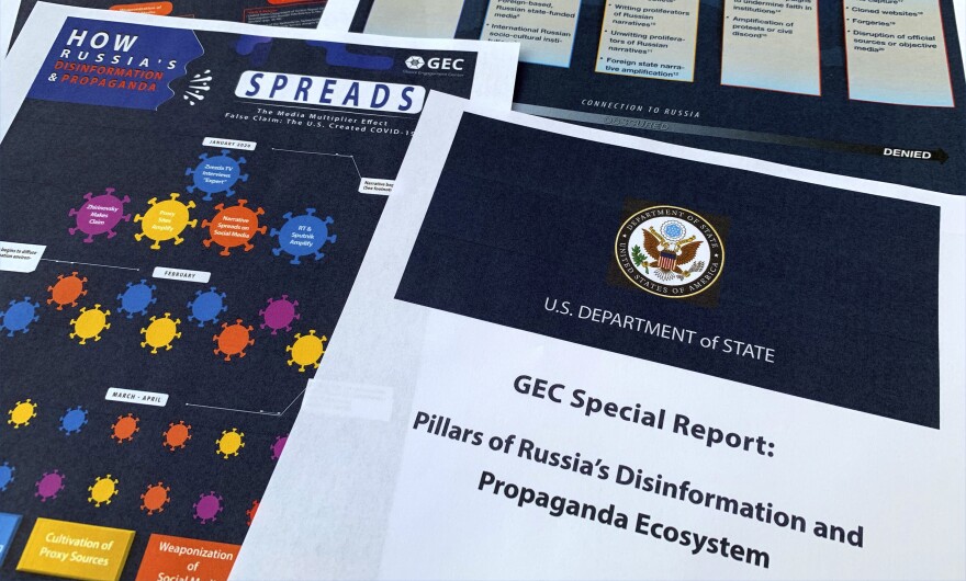 A State Department report on Russian online operations to promote conspiracy theories and misinformation. Some analysts also warn of "perception hacks," when relatively small-scale hacks are uncovered and then widely discussed by government officials, news organizations and on social media.