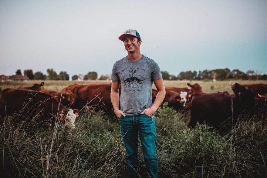 Macauley Kincaid at his farm in Jasper, Missouri.