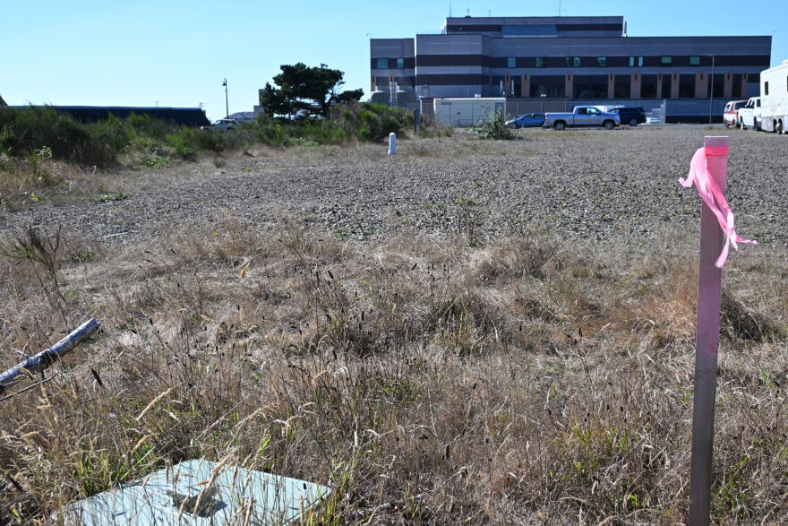 Samaritan Health Services will develop this empty lot just east of its Newport hospital for a standalone pharmacy that it hopes to open in January.