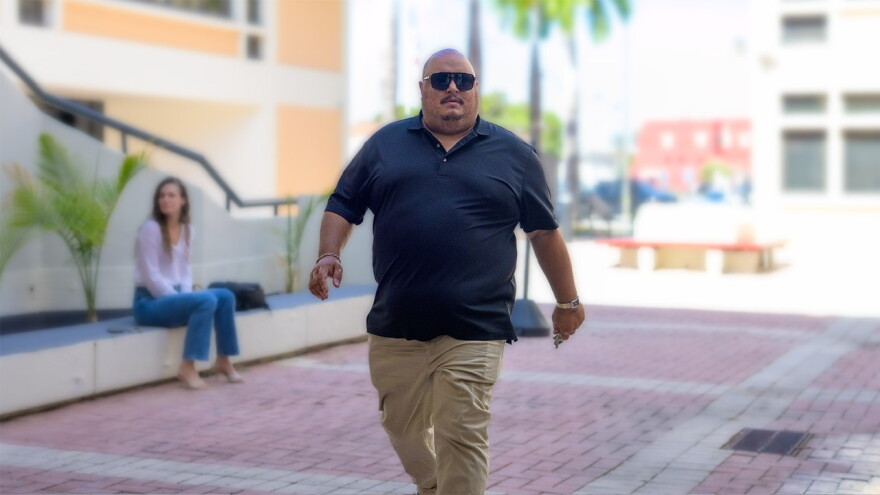 Brett “Mac” McClafferty arrives at Superior Court September 3 on St. Thomas.