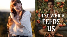 Native Hawaiian author Keala Kendall alongside her YA gothic horror novel, "That Which Feeds Us."