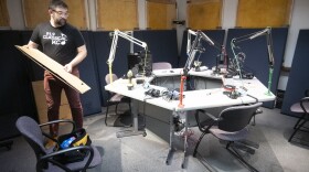 Sam Wisman packs up the Up To Date talk show studios on Jan. 21, 2026.