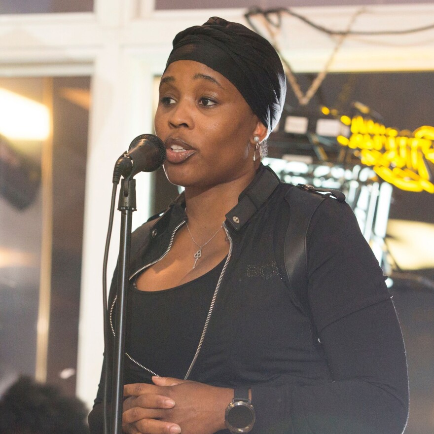 Elizabeth Brown atStorySlam: Generations, September 2018.