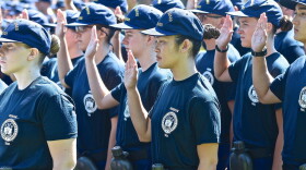 The Coast Guard Academy Class of 2022 swears-in at the Coast Guard Academy in New London.