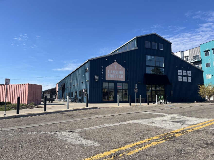 The Lansing Shuffle located by the Grand River in downtown Lansing.