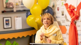 Patti Hayes, CEO of WindSwell Foundation announces the organization's name change on Tuesday. It was formerly known as the AWS Foundation.