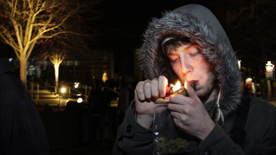 C. Nash smokes after possession of marijuana became legal in Washington state on Dec. 6, 2012.