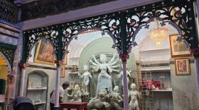 A traditional Durga Puja at the Daw House in Kolkata.