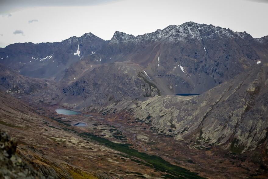 a view of mountain landscape