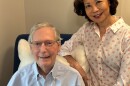 Sen. Mitch McConnell's office released a new photo of the senator and his wife Elaine Chao on July 27, which they said was taken a day earlier.