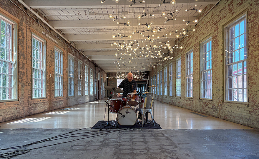 Jason Treuting of Sō Percussion in Spencer Finch's Cosmic Latte (2017), July 29, 2025.