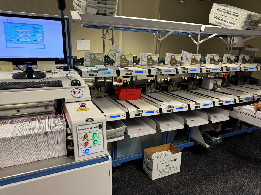 The Apex machine verifies signatures against voter records